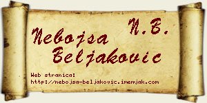 Nebojša Beljaković vizit kartica